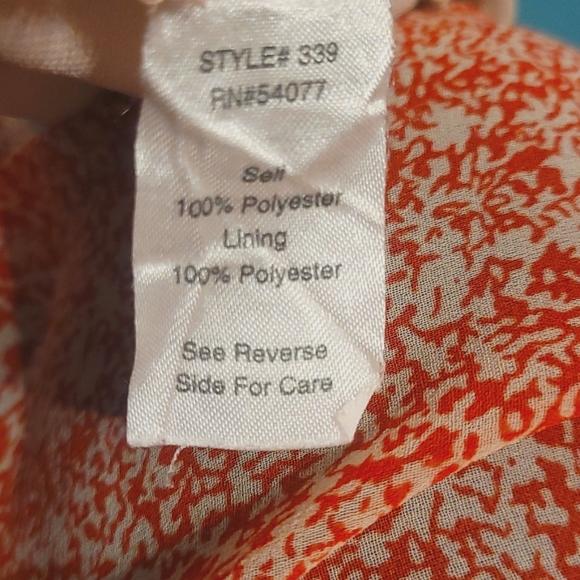 ❤CAbi PAPRIKA RED RUFFLED BLOUSE WITH SPAGHETTI STRAPS, SZ SMALL - Picture 9 of 9